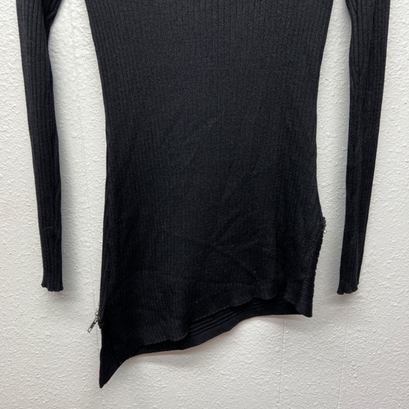 INC Ribbed Rhinestones Sweater Womens XS Stretch Long Length Party Evening Date - Picture 7 of 10